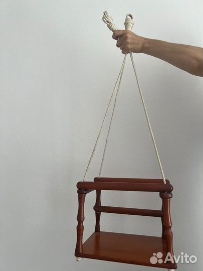 Качели детские подвесные деревянные