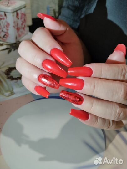 Гель-лак, Наращивание, маникюр на дому