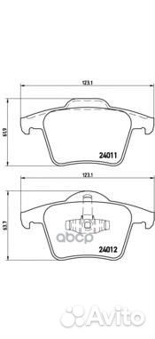 P 86 019 Колодки тормозные volvo XC90 2.4-4.4 0