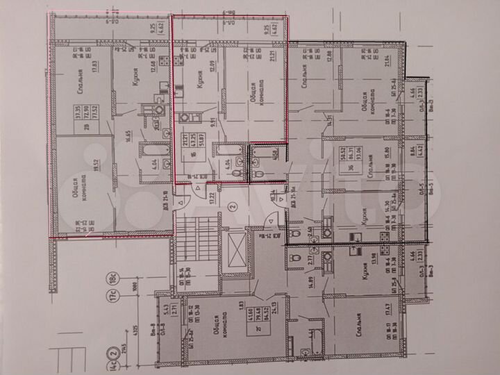 2-к. квартира, 77,5 м², 2/10 эт.