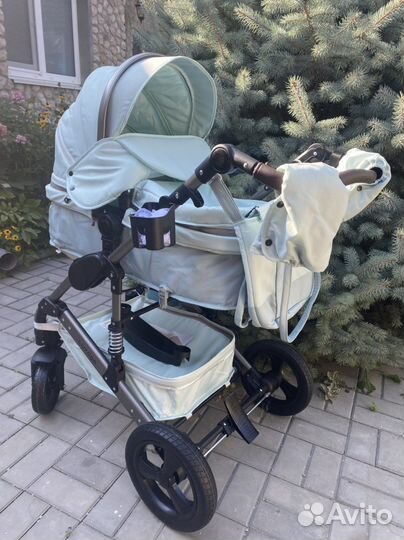 Коляска 2 в1 Люксмам 555 W (нежная мята )