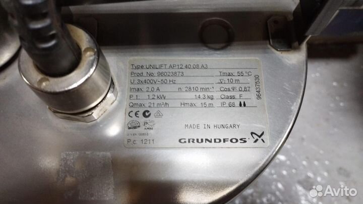 Насос дренажный Grundfos unilift AP12.40.08.A3