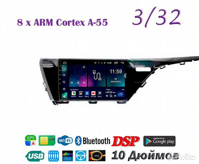 Topway TS18 3+32GB 8 ядер для Toyota Camry 2018-20