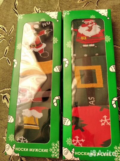 Носки с Новогодним рисунком теплые новые 40-45
