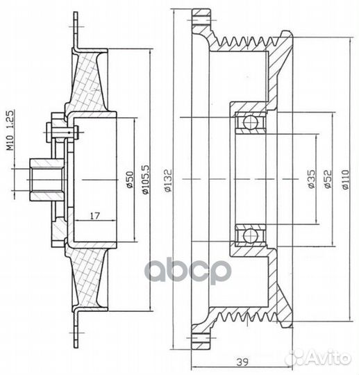 Муфта компрессора кондиц. в сборе для а/м Toyota