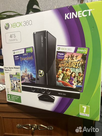 Xbox 360 slim 4+320gb + Kinect