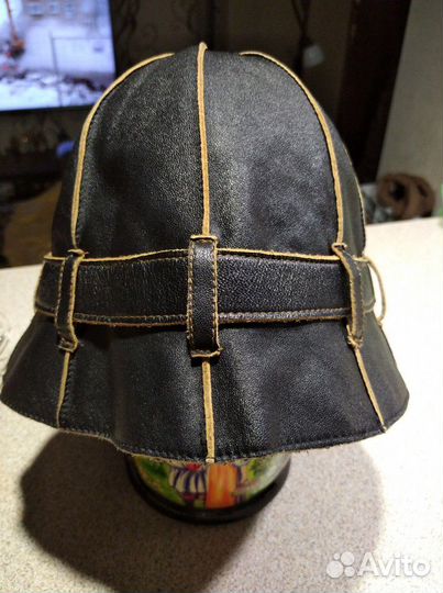 Шляпа кожаная
