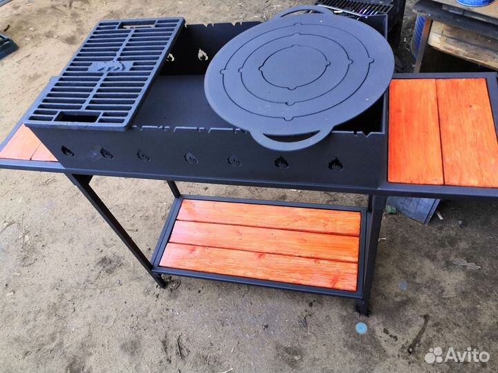 Мангал с крышей, Уличный камин