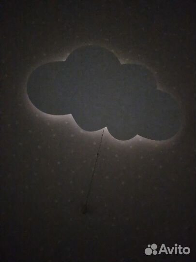 Ночник облако на батарейках типа крона