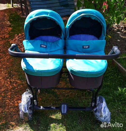 Коляска для двойни 2 В 1 riko basic saxo 01