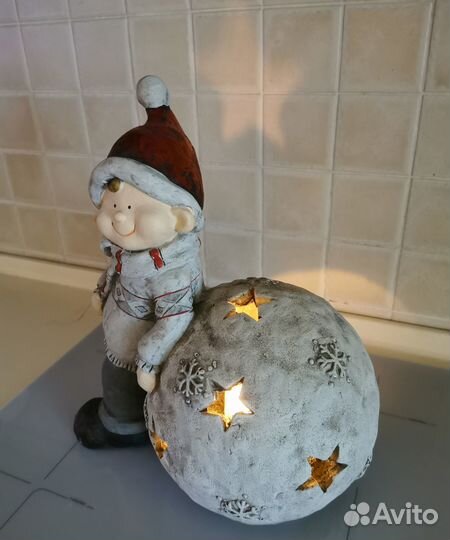 Подсвечник новогодний керамика