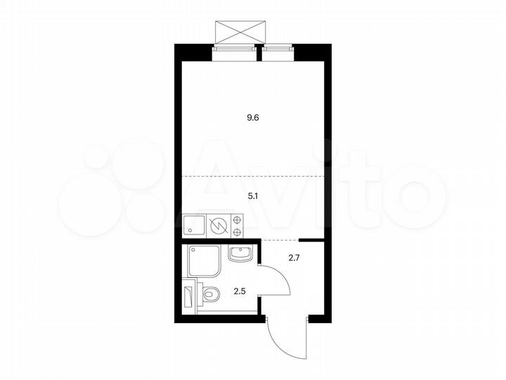 Квартира-студия, 19,9 м², 17/17 эт.
