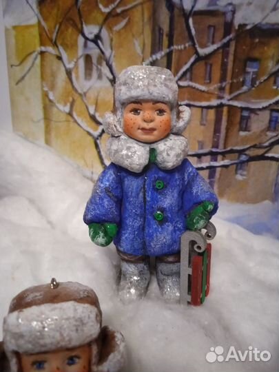 Ватные ёлочные игрушки 