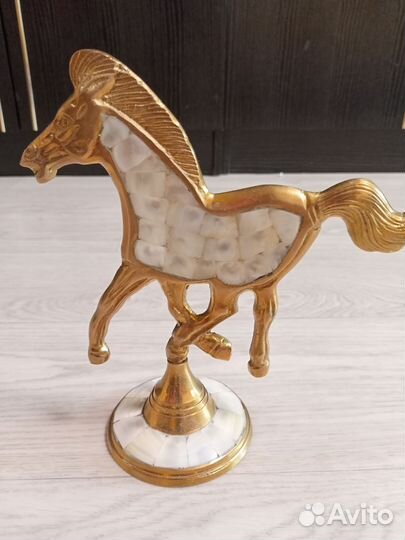 Лошадь статуэтка медь