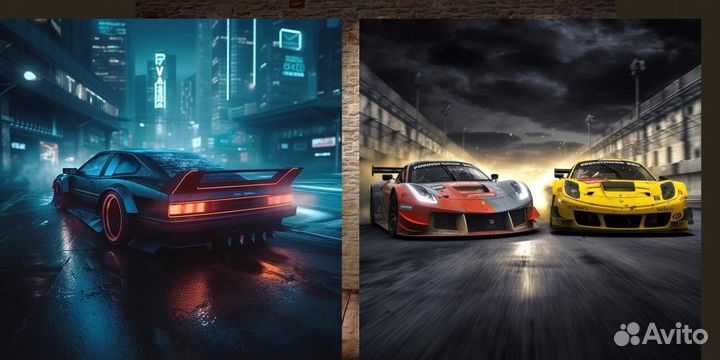 Картины машин на холсте суперкар