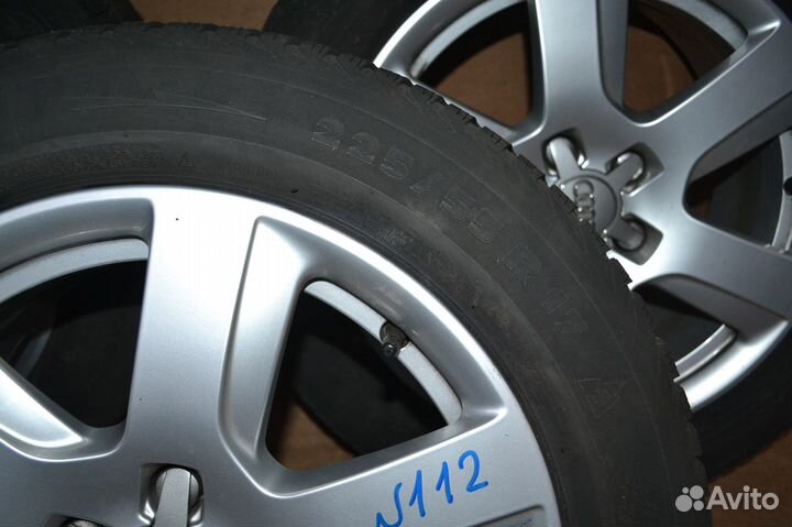 Диски audi бу R17 с зимними шинами 225 55 17