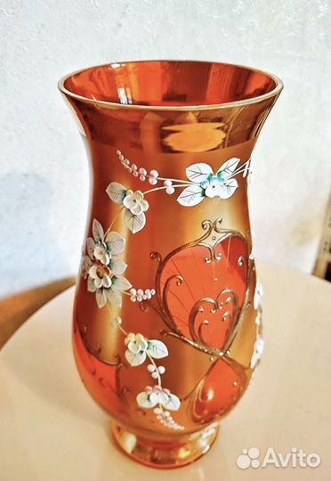 Ваза для цветов. Богемское стекло, Чехия