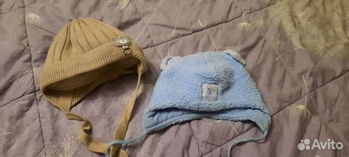 Шапочки осень/зима от рождения
