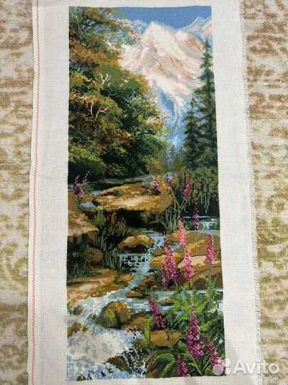 Готовая картина Вышивка крестом, ручная работа