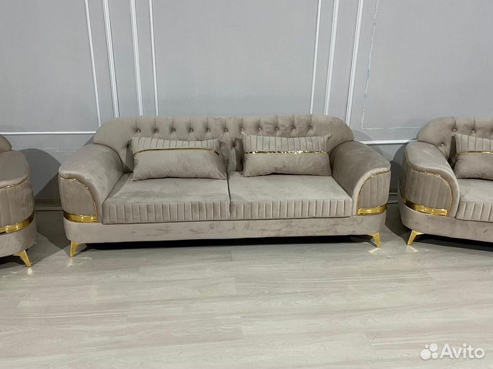 Мягкая мебель, диван и два кресла с доставкой