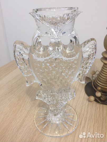 Подсвечники хрусталь дерево латунь СССР