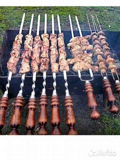 Шампур с Деревянной Ручкой