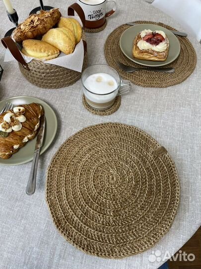 Сервировочная салфетка из джута