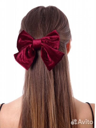 Заколка Bradex AS1003-4 Бархатный бант бордовый