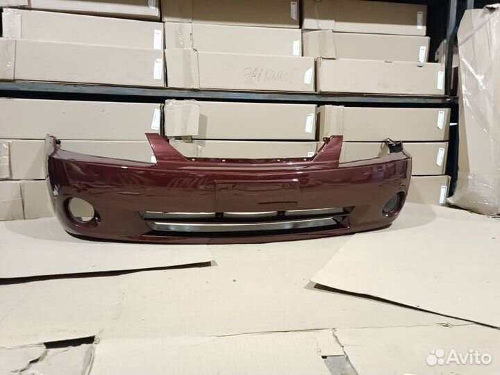 Бампер передний KIA spectra цвет R5 красный перец