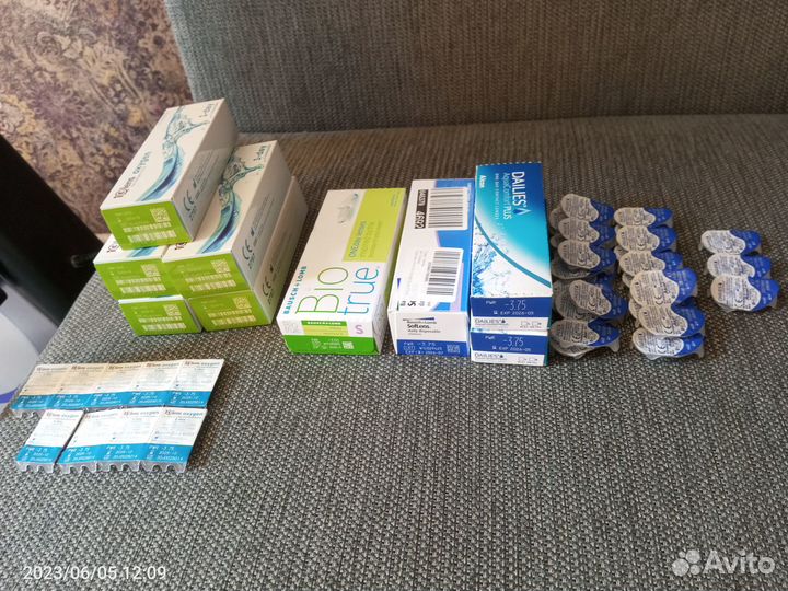 Линзы контактные однодневные -3.5, -3.75, -4.00