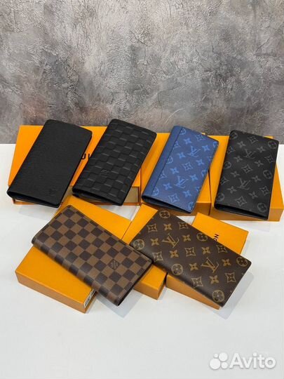 Мужской бумажник портмоне Louis Vuitton из кожи