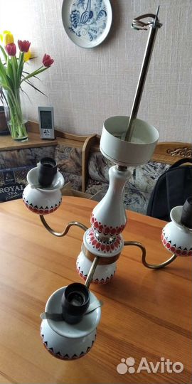 Люстра трехрожковая. 80-е гг