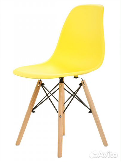 Стул в стиле eames DSW, желтый, 1 шт