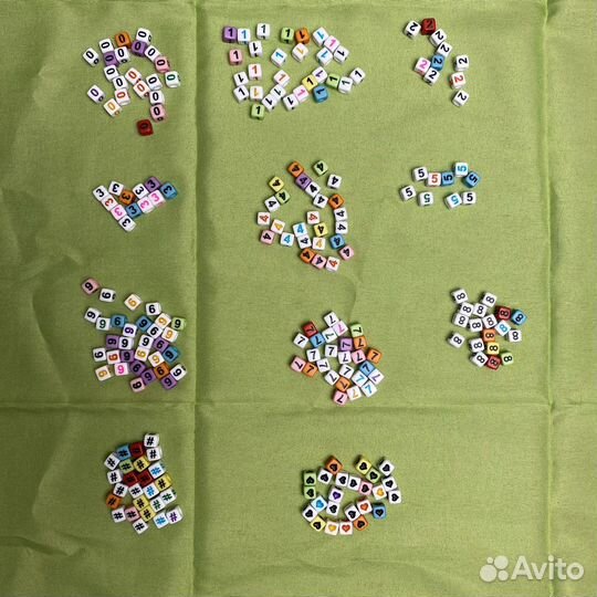 Бусины шармы цифры буквы для плетения браслетов