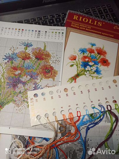 Остатки наборов для вышивания крестиком