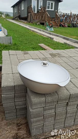 Казан алюминий, 9 л, с крышкой, Kukmara, К90