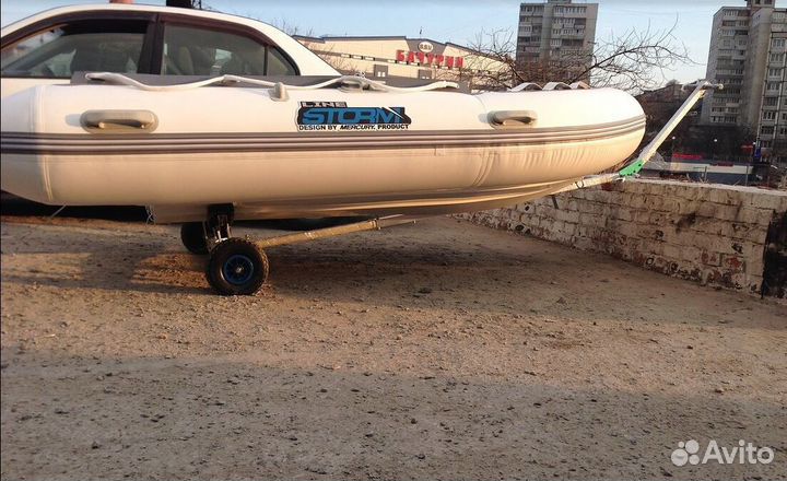 Лодка RIB Stormline Standard no console 400 серая