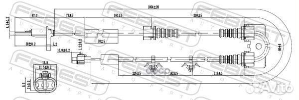 Датчик ABS передний правый 07606-002 07606-002