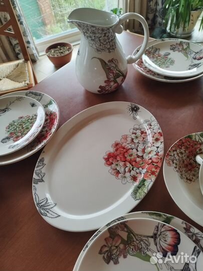 Столовый сервиз фарфор США edie rose home