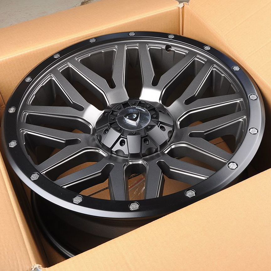 Диски на Jeep Grand Cherokee, Jeep Wrangler Powcan Y5369 9x18/5x127 D77.8 ET15 Matt Grey With Matt B