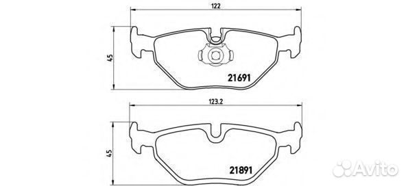 Комплект тормозных колодок P06023 brembo