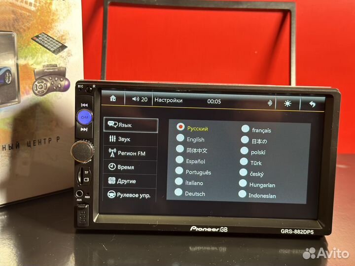 Магнитола 1 din pioneer с экраном + bluetooth