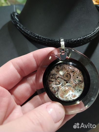 Колье, браслет, кольцо, серьги Муранское стекло