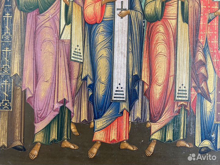 Антикварная икона Собор святых апостолов Мстера 19