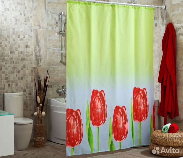 Штора для ванной 3d