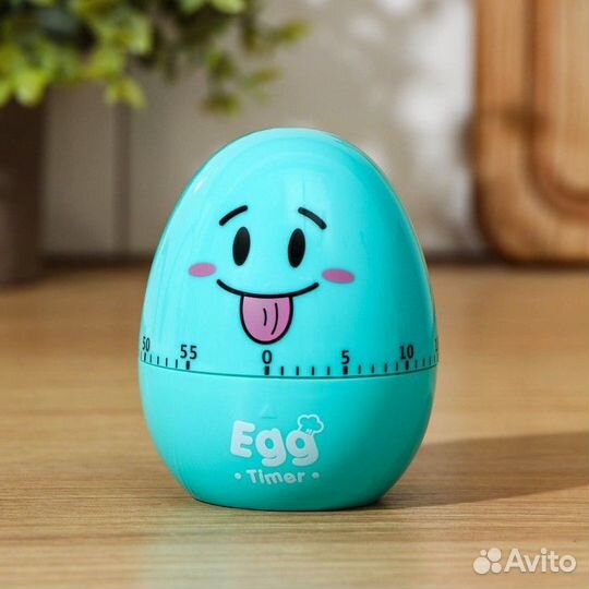 Кухонный таймер «Весёлое яйцо», механический, цвет