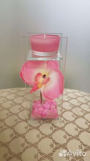 Подсвечник орхидея 17 см