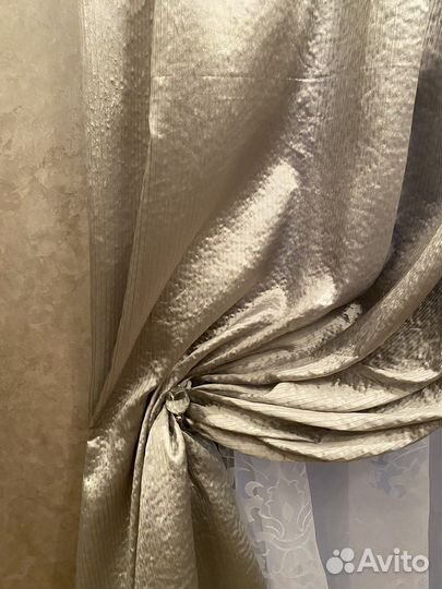 Шторы серебро Италия
