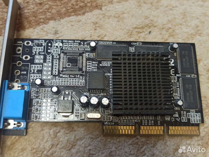 Ретро видеокарта AGP 32 мб