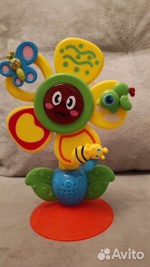 Музыкальная игрушка погремушка на присоске к столу